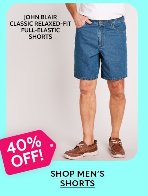 John Blair Classic Relaxed Fit Full elastic Shorts