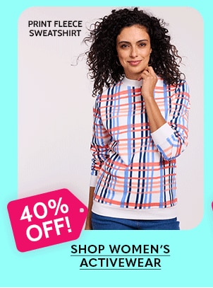 Print Fleece Sweatshirt - Shop Women's Activewear