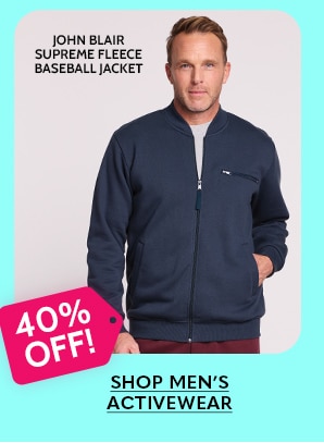 John Blair Supreme Fleece baseball Jacket - Shop Men's Activewear