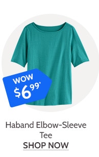 Hurry Limited Time Wow Prices! Haband Elbow Sleeve Tee  - Shop Now