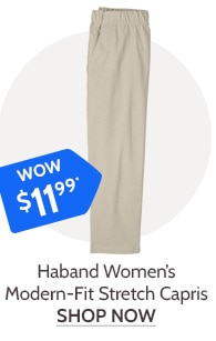Hurry Limited Time Wow Prices! haband Women's modern Fit Stretch Capris - Shop Now