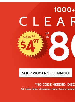 1000+ Items Clearance as low as $4.97 Up to 80% Off - Shop Women's Clearance
