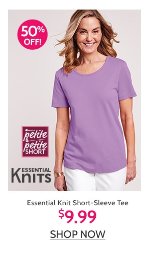 Essential Knit Short Sleeve Shirt $9/99 - Shop Now