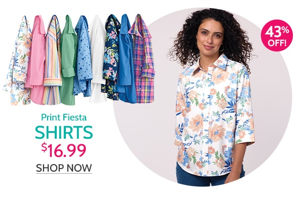 Print Fiesta Shirts $16.99 - Shop now