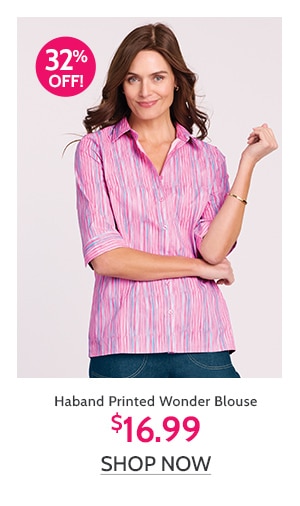 Haband Printed Womder Blouse $16.99 - Shop Now