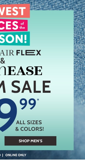 Lowest Prices of the Season! John Blair Flex, Denimease & Denim sale Now $18.99 All Sizes & Colors On Sale - Shop Men's