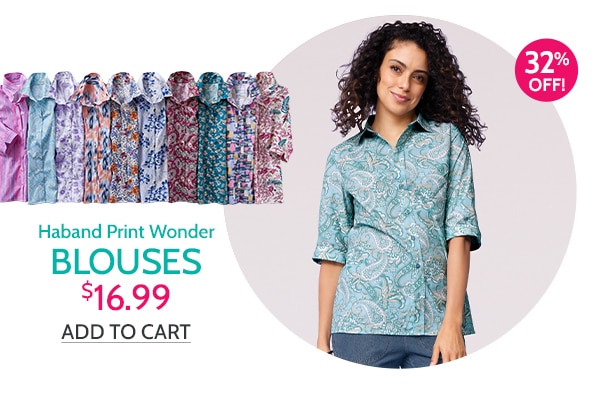 Haband Print Wonder Blouses $16.99 Add to Cart