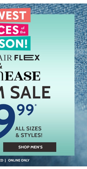 Lowest Prices of the Season! John Blair Flex, Denimease & Denim sale Now $18.99 All Sizes & Colors On Sale - Shop Men's