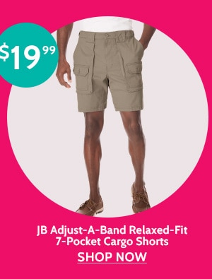 Lowest Prices of the Season! JBF Adjust A Band Relaxed Fit 7 pocket Cargo Shorts - Shop Now