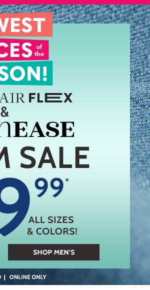 Lowest Prices of the Season! John Blair Flex, Denimease & Denim sale Now $18.99 All Sizes & Colors On Sale - Shop Men's
