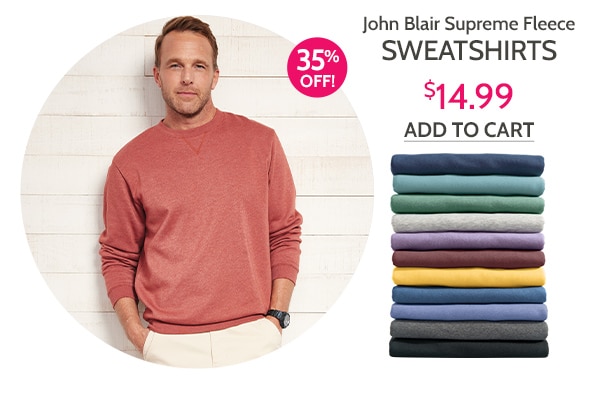 Lowest Prices of the Season! John Blair Supreme Fleece Sweatpants $14.99 - Add to Cart