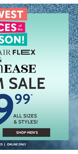 Lowest Prices of the Season! John Blair Flex, Denimease & Denim sale Now $18.99 All Sizes & Colors On Sale - Shop Men's