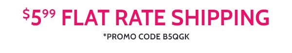 $5.99 Flat Rate Shipping Promo Code B5QGK