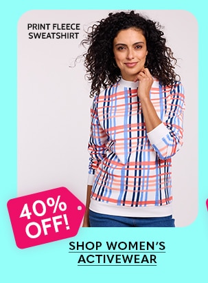 Print Fleece Sweatshirt - Shop Women's Activewear
