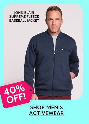 John Blair Supreme Fleece baseball Jacket - Shop Men's Activewear