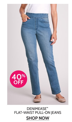 Denimease Flat-Waist Pull-On-Jeans - Shop Now
