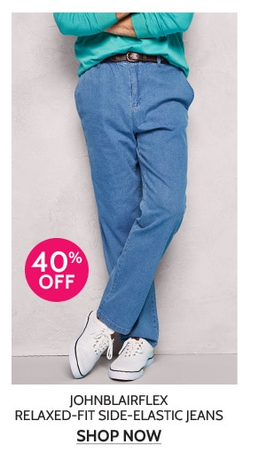 JohnBlairFlex Relaxed-Fit Side-Elastic Jeans - Shop Now