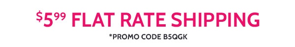 $5.99 Flat Rate Shipping Promo Code B5QGK