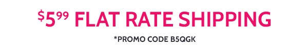 $5.99 Flat Rate Shipping Promo Code B5QGK