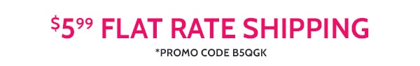 $5.99 Flat Rate Shipping Promo Code B5QGK