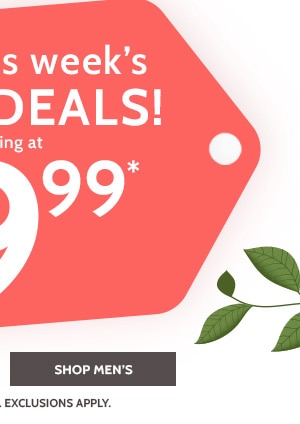 Shop this week's Wow Deals! Starting at $9.99 - Shop Men's