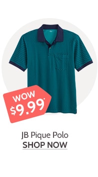 Hurry Limited Time Wow Prices! JB Pique Polo - Shop Now