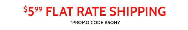 $5.99 Flat Rate Shipping Promo Code B5QNY