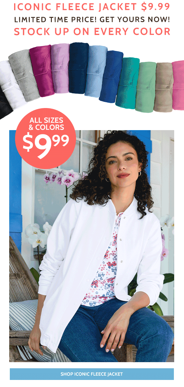 Iconic Fleece Jacket $9.99 Limited time Price! Ger yours now! Stock Up on Every Color - Shop Iconic Fleece Jacket
