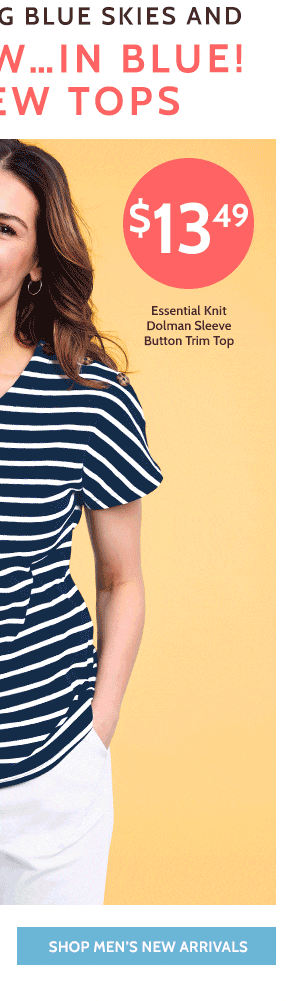 Sunny Days Bring Blue Skys and Style Anew...in Blue!Shop New Tops - Shop Men's New Arrivals