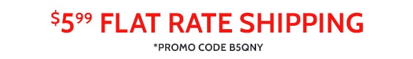 $5.99 Flat Rate Shipping Promo Code B5QNY
