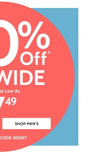 50% Off Sitewide Styles as low as $7.49 - Shop Men's