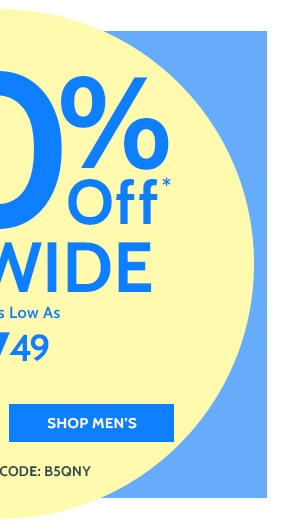 50% Off Sitewide Styles as low as $7.49 - Shop Men's