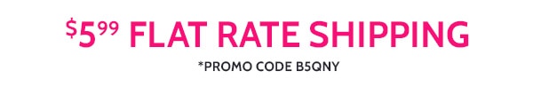 $5.99 Flat Rate Shipping Promo Code B5QNY
