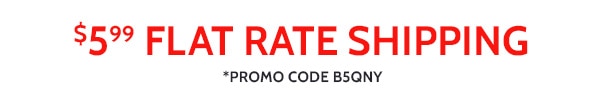 $5.99 Flat Rate Shipping Promo Code B5QNY
