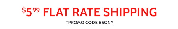 $5.99 Flat Rate Shipping Promo Code B5QNY