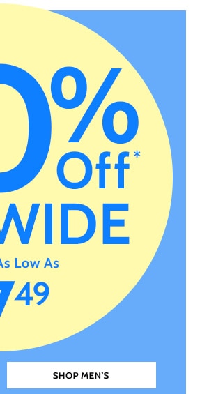 50% Off Sitewide Styles as low as $7.49 - Shop Men's