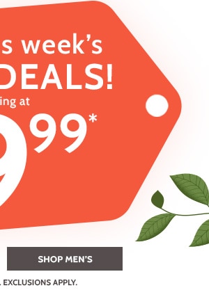 Shop this Weeks Wow Deals! Starting at $9.99 - Shop Men's