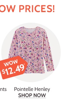 Hurry Limited time Wow Prices! Pointelle Henley Sport - Shop Now