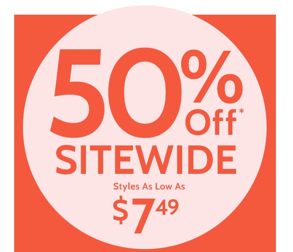 50% Off Sitewide!