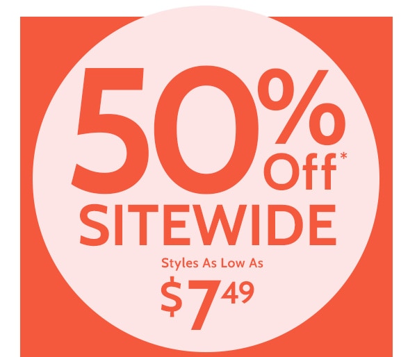 50% Off Sitewide!