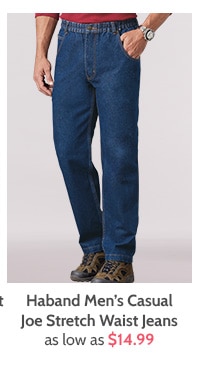 Haband Men's Casual Joe Stretch Waist Jeans as low as $14.99