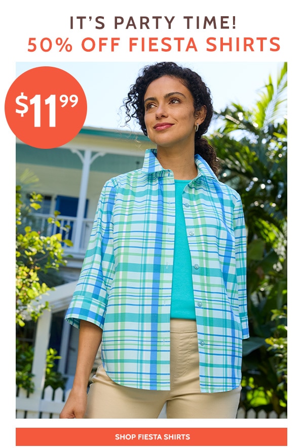 It's Party Time! 50% Off Fiesta Shirts - Shop Fiesta Shirts