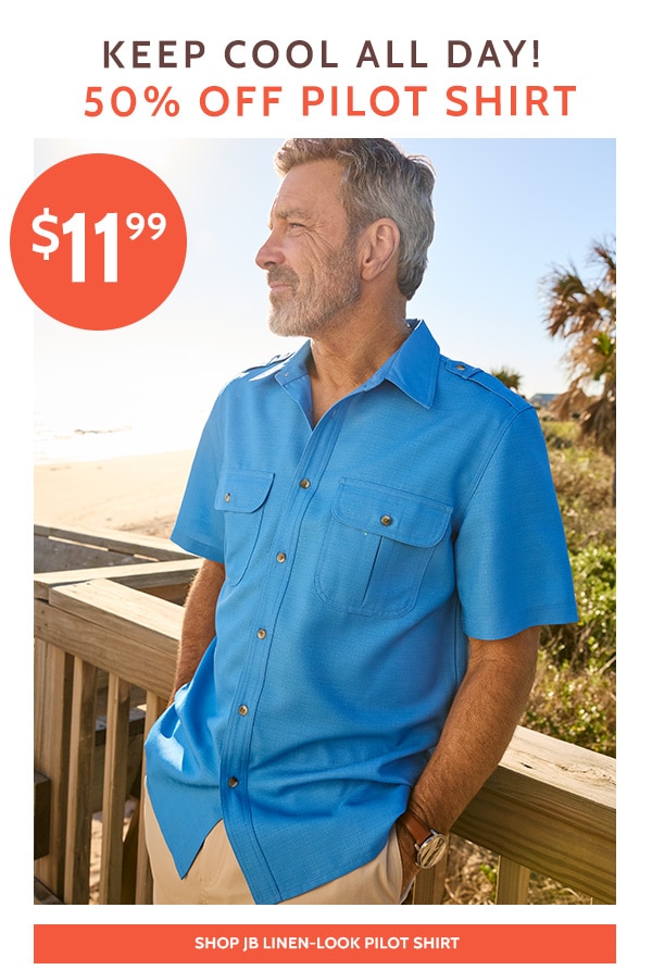 Keep Cool alll Day! 505 Off Pilot Shirt - Shop JB Linen Look Pilot Shirt
