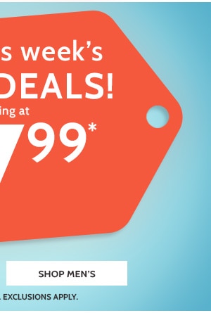 Shop this Week's Wow Deals! Starting at $7.49 - Shop Men's