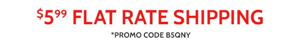 $5.99 Flat Rate Shipping Promo Code B5QNY