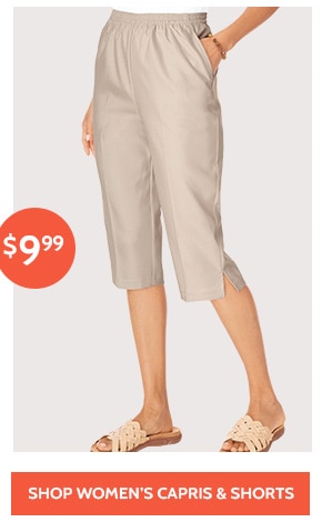 Bottoms for her as low as $9.99 Shop Women's Capris & Shorts