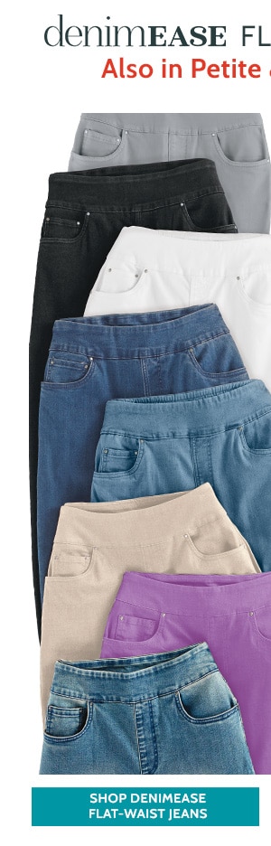 Denimease Flat Waist Jeans also in Petite and Petite Short! Hurry Now $16.99 - Shop Denimease Flat Waist Jeans