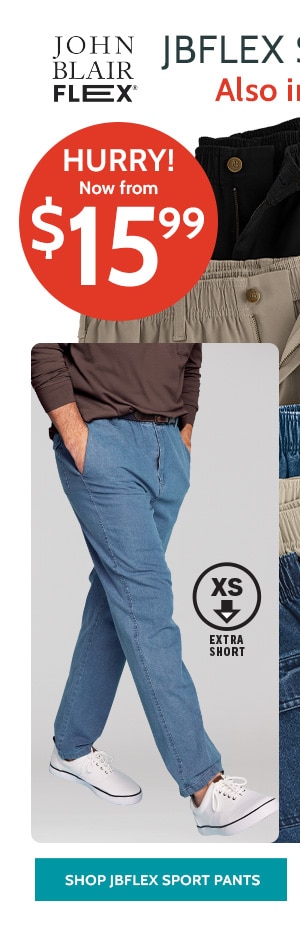 JohnBlairFlex JBFlex Sport Pants Also in Extra Short! Hurry now $15.99 - Shop JBFlex Sport Pants