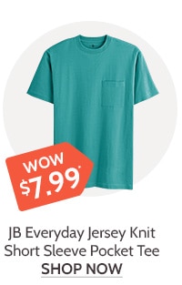 JB Everyday Jersey Knit Short Sleeve Pocket tee - Shop Now
