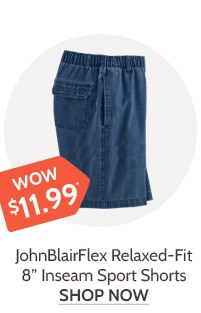 JohnBlairFlex Relaxed Fit 8 Inch Inseam Sport Shorts - Shop Now
